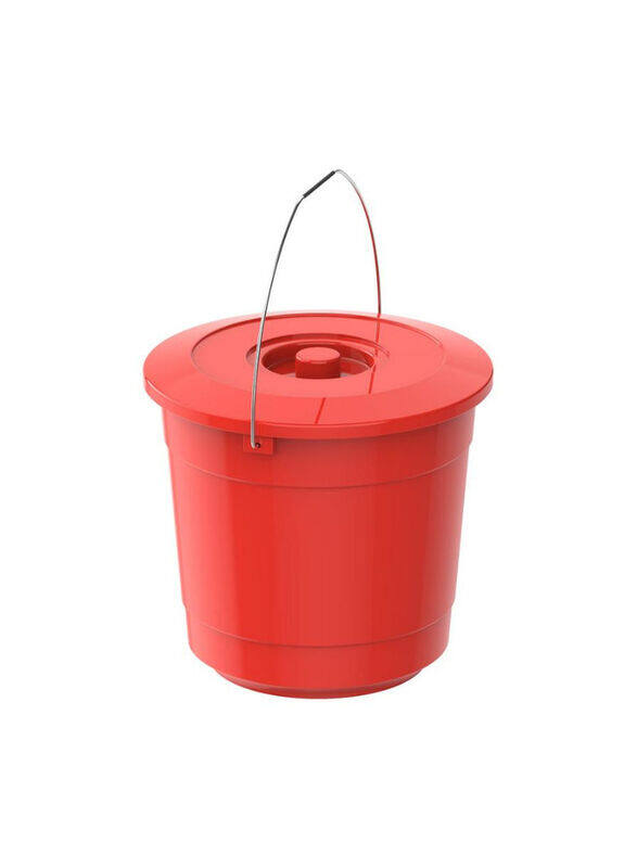 

Cosmoplast Ex W Lid And Steel Handle Round Plastic Bucket, 15L