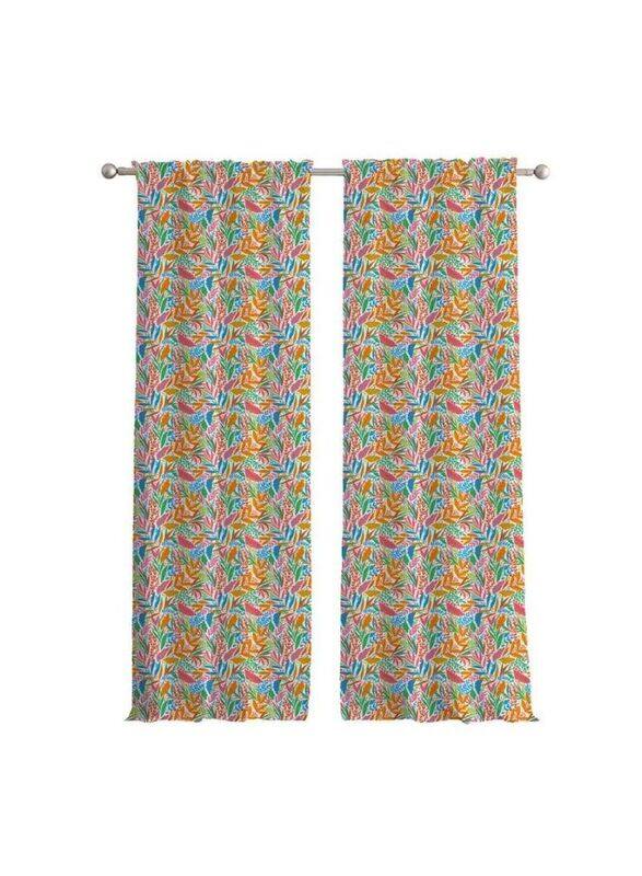 

Danube Home 1-Pair Happy Place Canvas Curtain, Multicolour