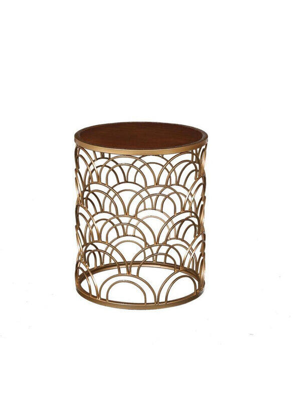 

Danube Home Lorcan Metal End Table, Gold
