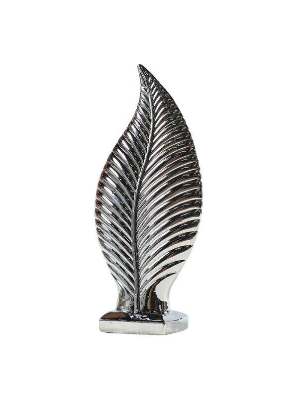 

Danube Home Liana Stoneware Abstract Leaf, Silver