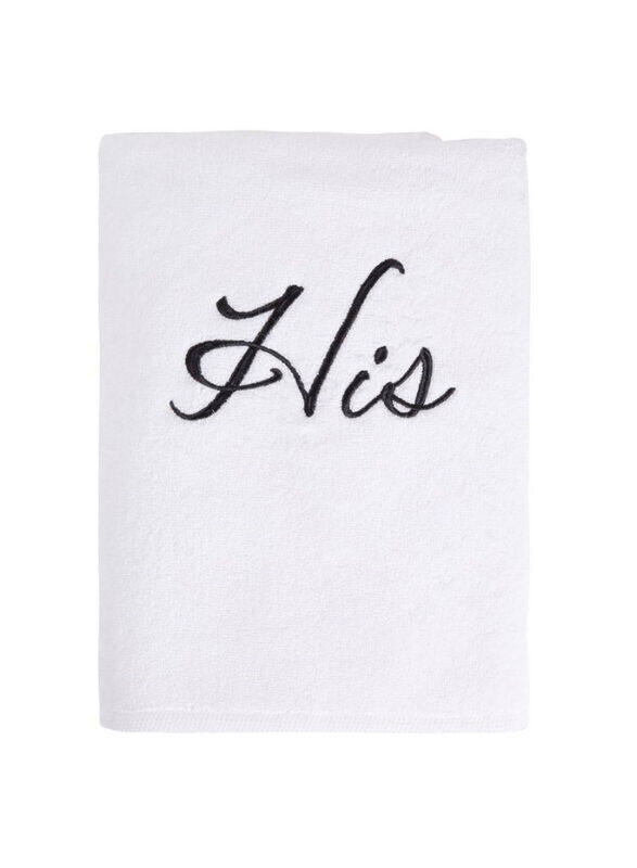 

Truebell His Bath Towel, White