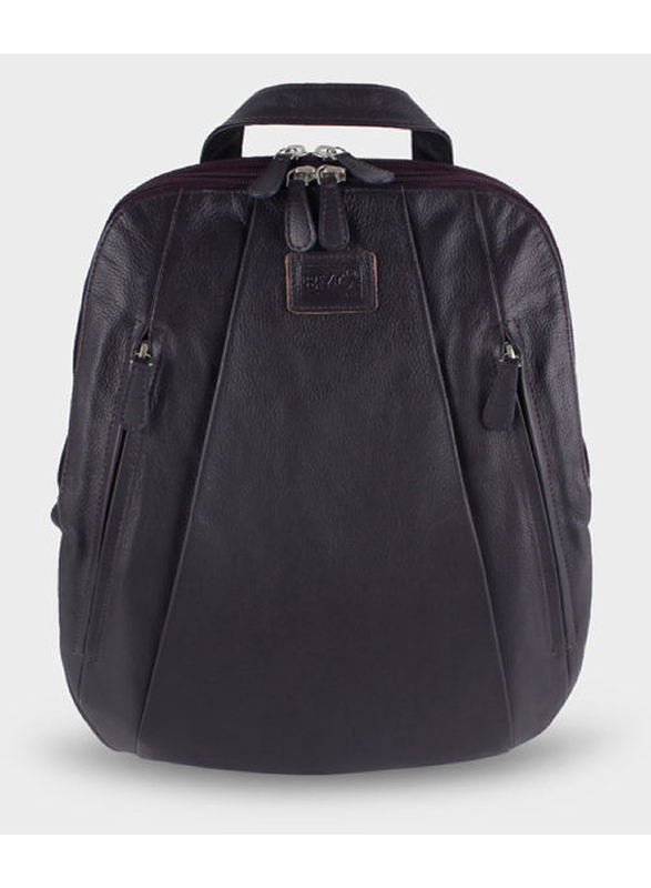 Byond Kibitzer Premium Leather Laptop Backpack, Purple