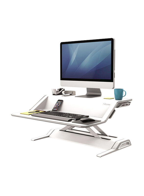

Universal Fellowes Lotus Sit-Stand Workstation, White