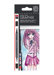 Marabu Ma Ke Manga Aqua Pen Graphix, 6 Piece, Multicolour