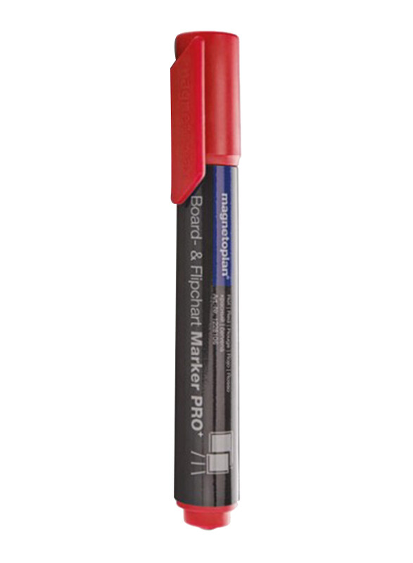 

Magnetoplan 4-Piece Whiteboard and Flipchart Marker Set, Red