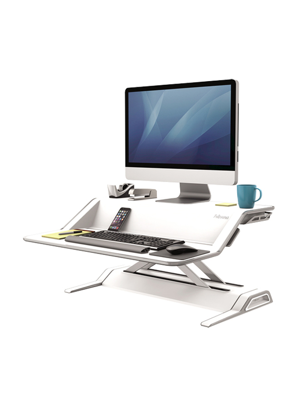 Fellowes Lotus Sit-Stand Workstation, White