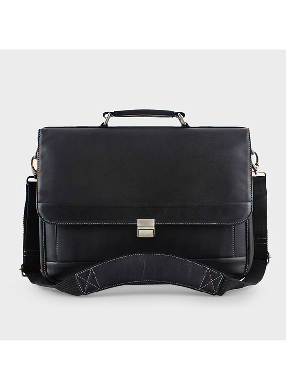 

Byond 15-inch Sterling Executive Premium Leather Laptop Bag, Black