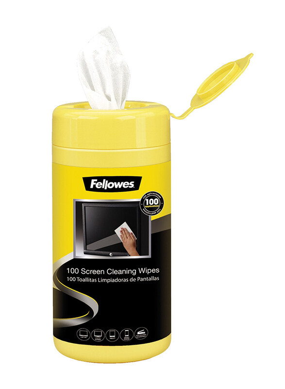 

Fellowes Screen Cleaning Wipes Tub, 100 Wipes, White