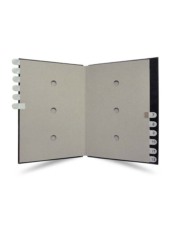 FIS Vinyl Material Cover Signature Book, 240 x 340mm, 12 Sheets, FSCL1-12, Black