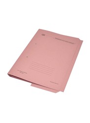FIS Transfer File with Fastener & Pocket, 320GSM, F/S Size, 40 Pieces, FSFF15PI, Pink