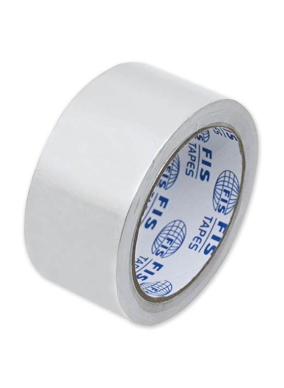 FIS Aluminium Foil Tape, 2 Inches x 20 Yards, FSTA2X20AL, Clear