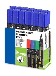 فيس مجموعة أقلام تحديد دائمة مكونة من 12 قطعة أزرق