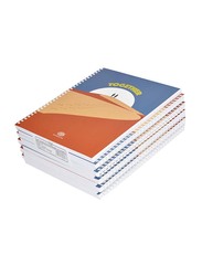 FIS Spiral Soft Cover Single Line Notebook Set, 10 x 8 inch, 10 Piece x 100 Sheets, FSNB1081906S, Multicolour