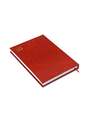 FIS 2024 Arabic/English Friday & Saturday Combined Diary, 320 Sheets, 60 GSM, A5 Size, FSDI91AE24RE, Red