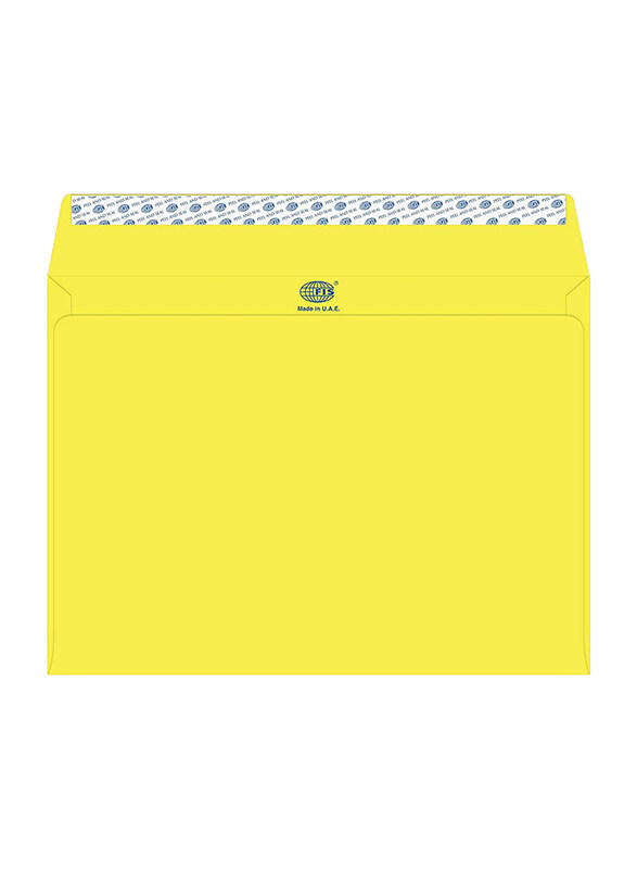 

FIS Colour Peel & Seal Envelopes, 50-Piece, 80 GSM, C4 (229 x 324mm), Neon Lemon