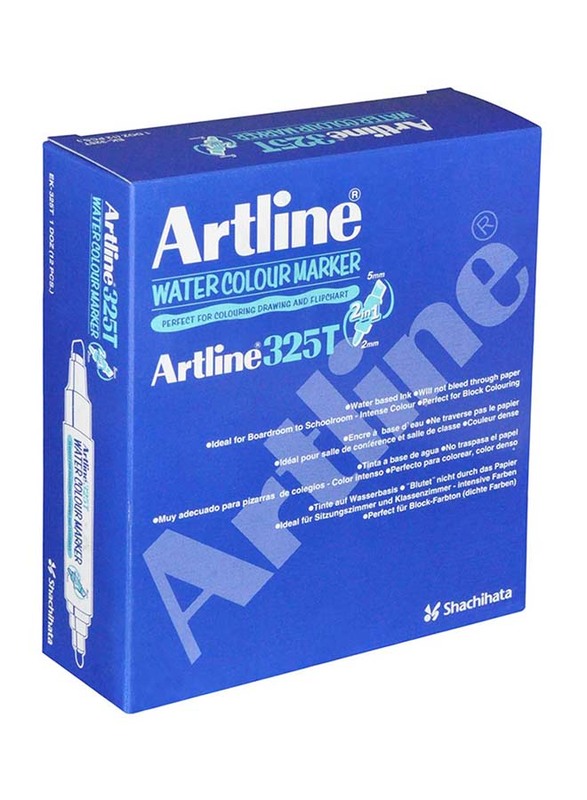 Artline 12-Piece Twin Water Colour Marker Set, ARMK325YGR, Yellow/Green