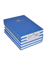FIS Manuscript Book Set, 8mm Single Ruled, 4 Quire, 5 x 192 Sheets, A5 Size, FSMNA54Q, Blue