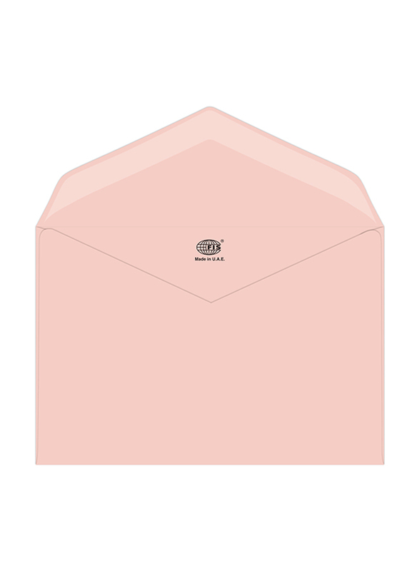 FIS Executive Envelopes Glued, 5.70 x 7.87 inch, 50 Pieces, Pink