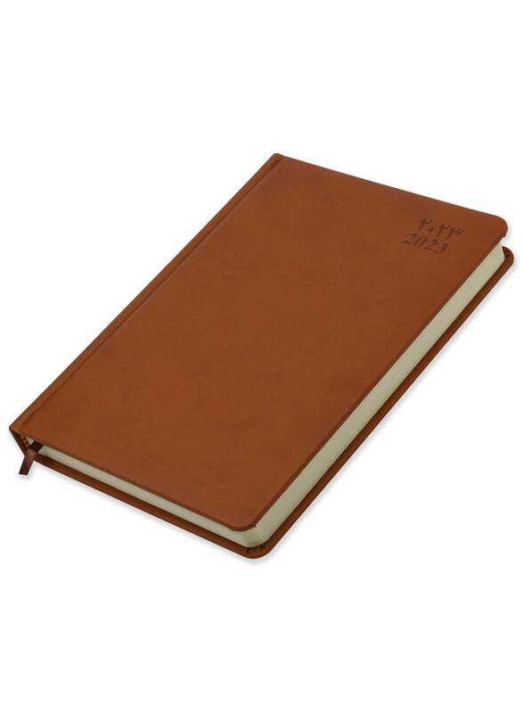 

FIS 2023 Arabic/English Diary, 384 Sheets, 70 GSM, A5 Size, FSDI19AE23BR, Brown