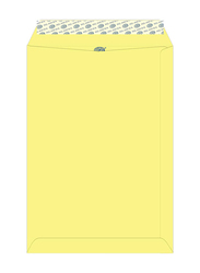 FIS Colour Peel & Seal Envelopes, 50-Piece, 80 GSM, C4 (324 x 229mm), Pastel Yellow