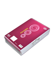 FIS Top Side Spiral Notebook, 5mm, 70 Sheets, A4 Size, 10 Pieces, FSNBA4705MT2, Multicolour