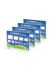 FIS Oblong Double Sided Sign Holder, 297 x 210mm, 4 Pieces, FSNA297X210-4, Clear