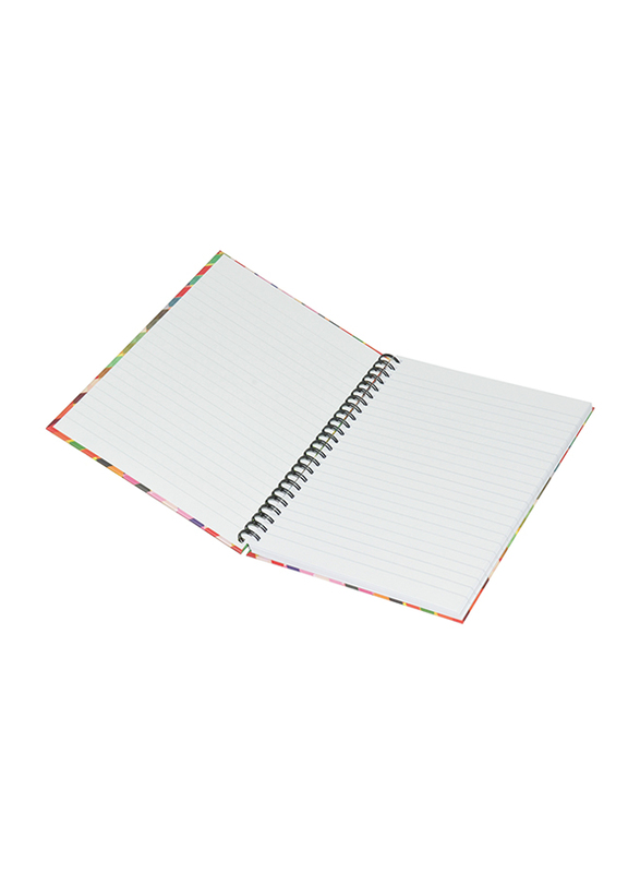 Light 5-Piece Spiral Hard Cover Notebook, Single Ruled, 100 Sheets, A5 Size, LINBSA51514, Multicolour