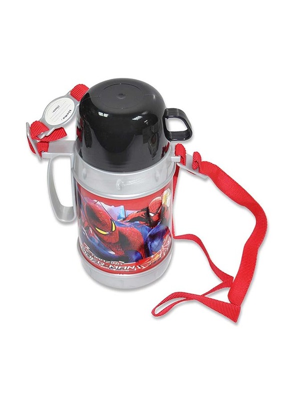 Spiderman Cup Thermos Water Bottle for Boys, 580ml, TQWZS4AST811, Multicolour