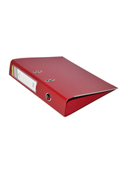 FIS PP Box File with Fixed Mechanism, 8cm, 10 Piece, FSBF8PMRFN10, Maroon