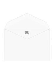 FIS Executive Laid Paper Envelopes Glued, 4.72 x 7.28 inch, 25 Pieces, Moon Beam White