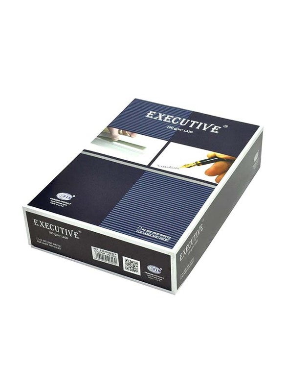 FIS Executive Azure Laid Paper, 500 Sheets, 100 GSM, A4 Size, FSPA500AZLP, Azure White