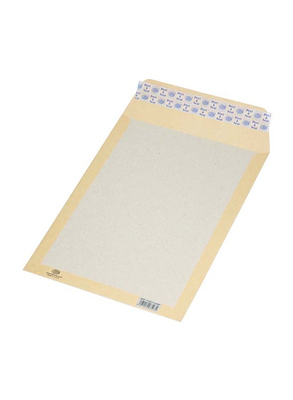 FIS Manila Peel & Seal Envelopes with Base Board, 120GSM, 10 x 7 Inch, 50 Pieces, FSEV106MP, Beige
