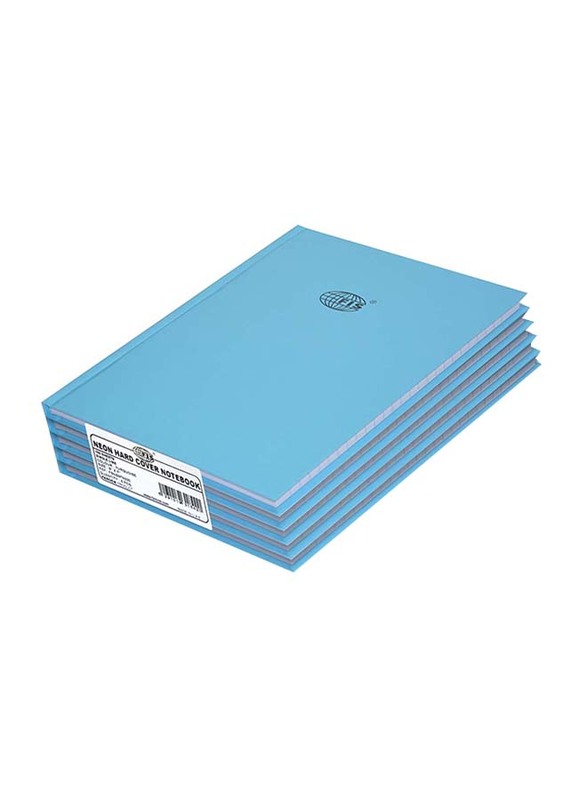 إف أي إس نيون مجموعة دفاتر بسطر واحد بغلاف صلب ، 5 ​​× 100 ورقة ، 9 × 7 بوصة ،FSNB97N220 ، فيروزي