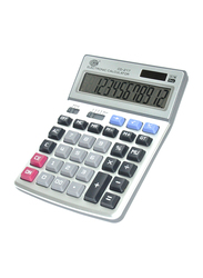 FIS 12 Digits Desktop Financial Calculator, FSCACD-217, White/Grey