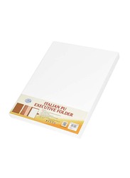 FIS Italian PU Executive Folder with Writing Pad, 24 x 32 cm, FSGT2432PUBRD4, Brown