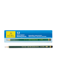 Adel 12-Piece Drawing Pencil HB Set, ALPE2102200005, Green