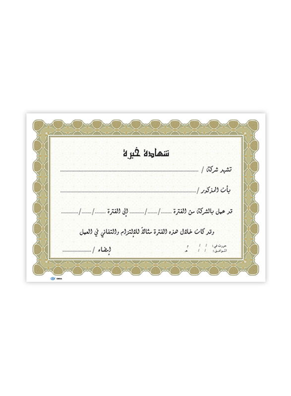 FIS Arabic Design Certificate, 10 Sheets, A4 Size, FSCLC003A, Multicolour