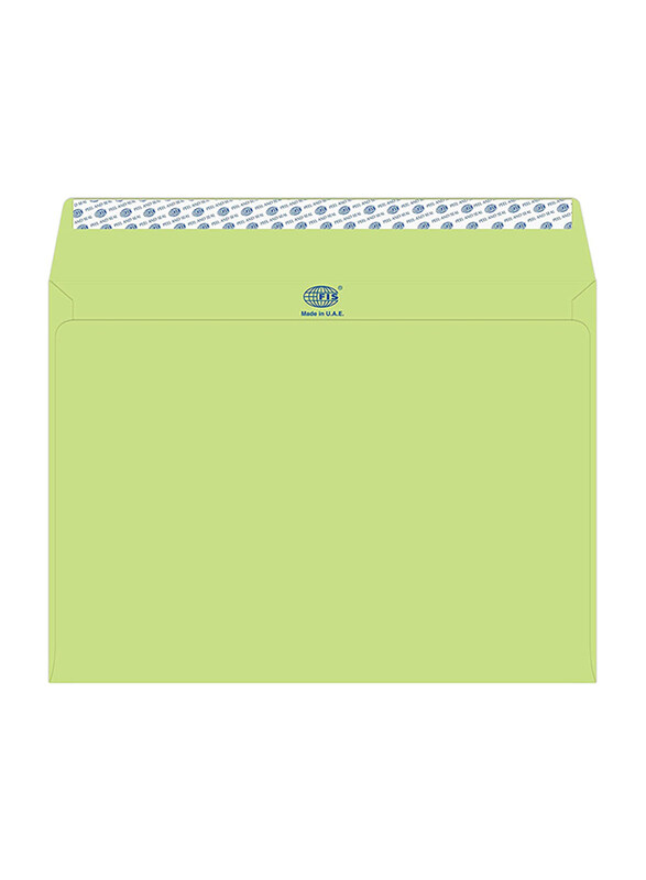 FIS Executive Laid Paper Envelopes Peel & Seal, 12 x 9 Inch, 25 Pieces, Green