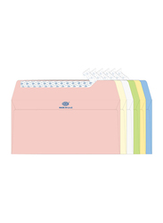 FIS Executive Laid Paper Envelopes Peel & Seal, 8 x 4 Inch, 25 Pieces, Multicolour