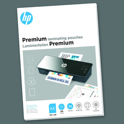 HP Premium Laminating Pouch, A3 Size, 125 Micron, 50 Pieces, OLLM9127, Clear