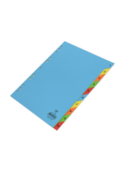 FIS 1-10 Card Divider, A4 Size, 25 Pieces, Blue