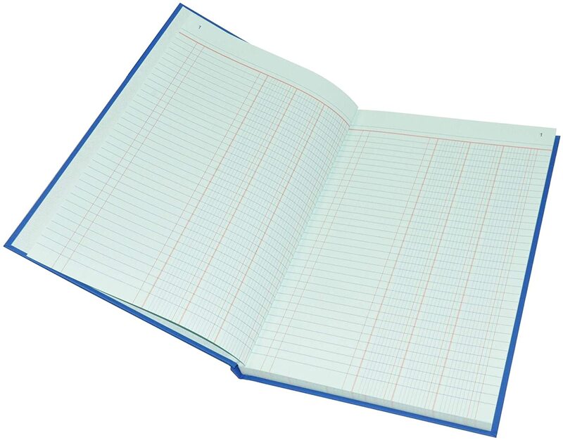 FIS Cash Book with Azure Laid Ledger Paper, F/S Size, 2 Quire, 210 x 330mm, FSACCTC2Q82, Blue