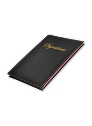 FIS 18 Divisions Signature Book Vinyl with Cover Stitching, FSCL18SBK, Black
