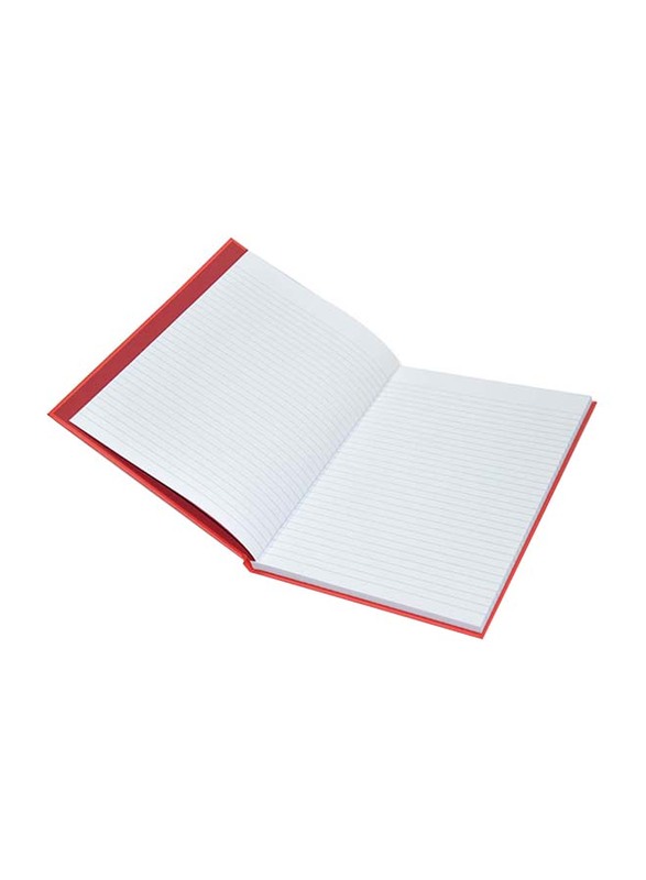 FIS Neon Hard Cover Single Line Notebook Set, 5 x 100 Sheets, A4 Size, FSNBA4N250, Red