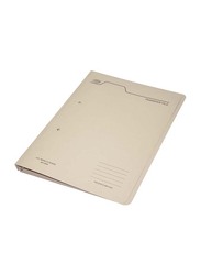 FIS Transfer File Set with Fastener, English, 320GSM, F/S Size, 50 Pieces, FSFF4EBF, Buff Beige