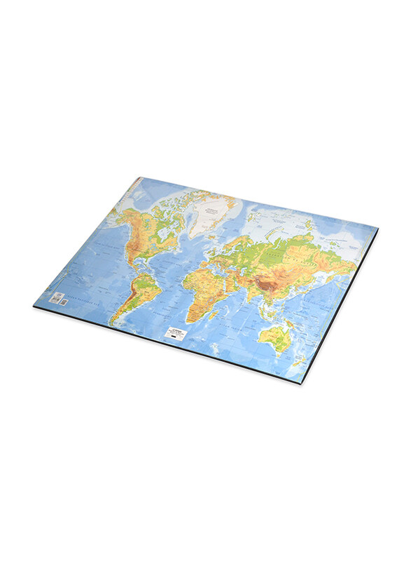 

FIS PVC Desk Blotter with French World Map, Multicolour