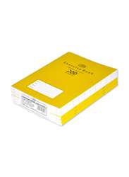 FIS Exercise Note Books, 20mm Square with Left Margin, 200 Pages, 6 Pieces, FSEBSQ20200N, Yellow