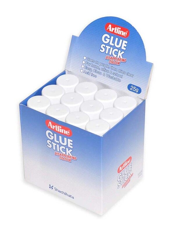 

Artline Glue Stick, 12 x 25g, ARGLS25G, Multicolour