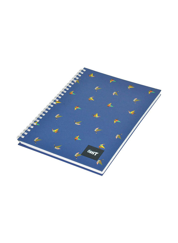 Light 5-Piece Spiral Hard Cover Notebook, Single Ruled, 100 Sheets, A5 Size, LINBSA51609, Multicolour
