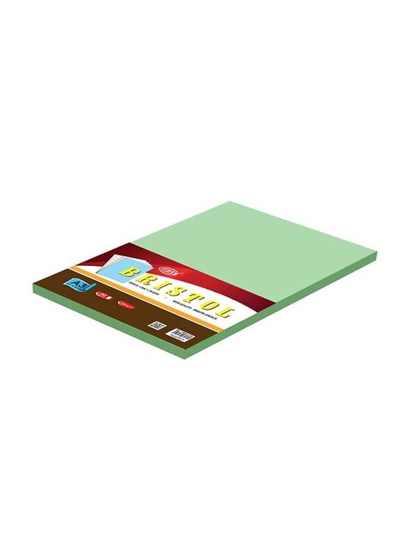 FIS Bristol Pocket Board , 50-Pieces, 180 GSM, A3 Size, FSBIGRA3180, Green